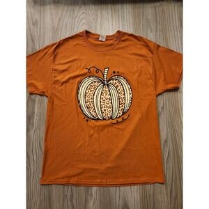 Hanes Boxed Fit Graphic Fall T-Shirt Women's NWOT Size‎ X-Large Burnt Orange